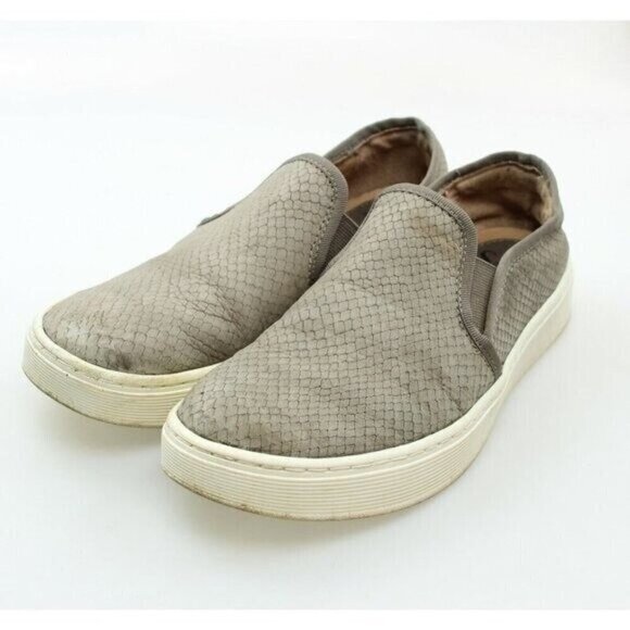 Sofft Womens Gray Nubuck Leather Slip On Sneakers - Picture 5 of 12